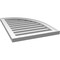 Ekena Millwork Quarter Round Top Right Surface Mount PVC Gable Vent w/ 2"W x 1-1/2"P Brickmould Frame, 20"W x 28"H GVPQR20X2802SF - alternate 4